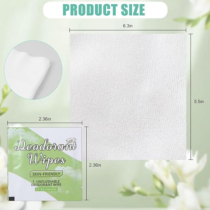 100 Pcs Deodorant Wipes Individually Wrapped Mini Deodorant Travel Size Wet Armpit Wipes Travel Deodorants Bulk for Women Men Homeless Personal Cleansing Wipe Butt Hands Face Underarm Sports(Cucumber)