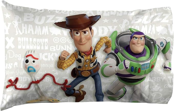Disney Pixar Toy Story Twin Comforter Set 5 Piece Kids Bedding, Gray | Woody Buzz Jessie, Comforter Sheets Sham Pillowcase, Official Brand, Soft Microfiber, Machine Washable, Kids Gift - Image 6