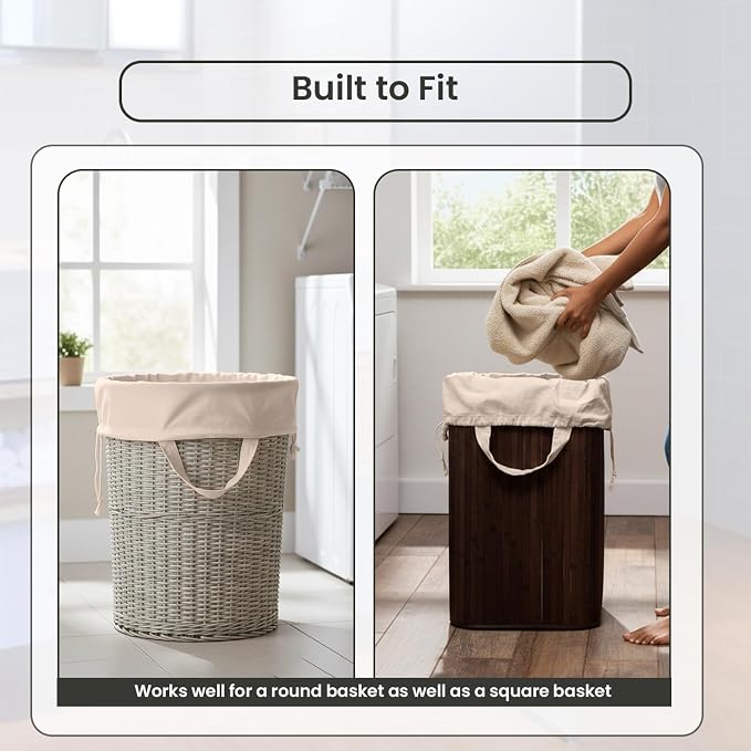 LFH Home Cotton Rich Canvas Extra Large Laundry Bag with Handle, Heavy Duty Drawstring Closure Washable Laundry Bags, School Travel, Home, Hotel, College Dorm, Organizer Sack, 28x40-Natural - Image 7