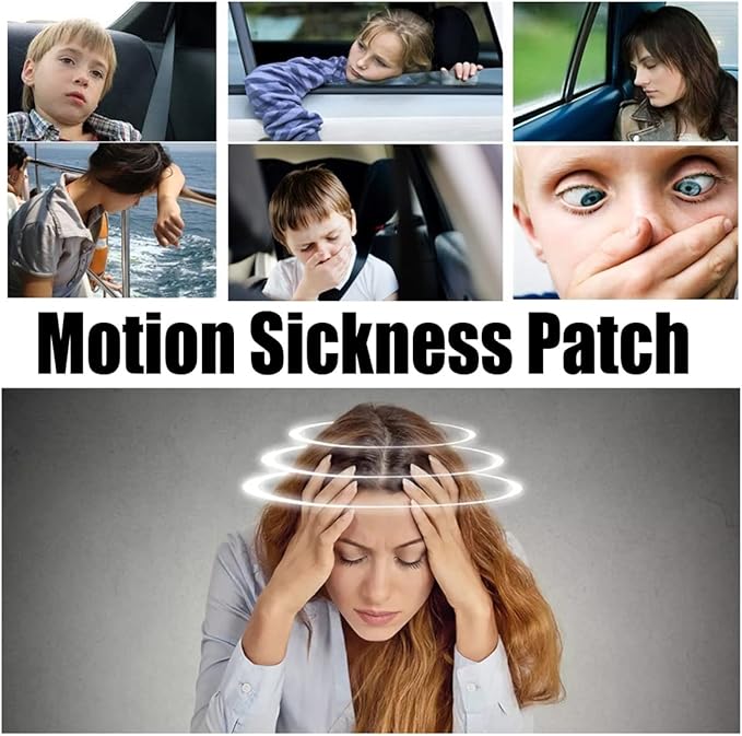 (2026 New) Motion Sickness Patches Non-Drowsy, 100% Natural Motion Sickness Patch Travel Essentials for Car Airplane Ship Altitude Sickness - Travel Essentials, for Adults and Kids(20 Count)