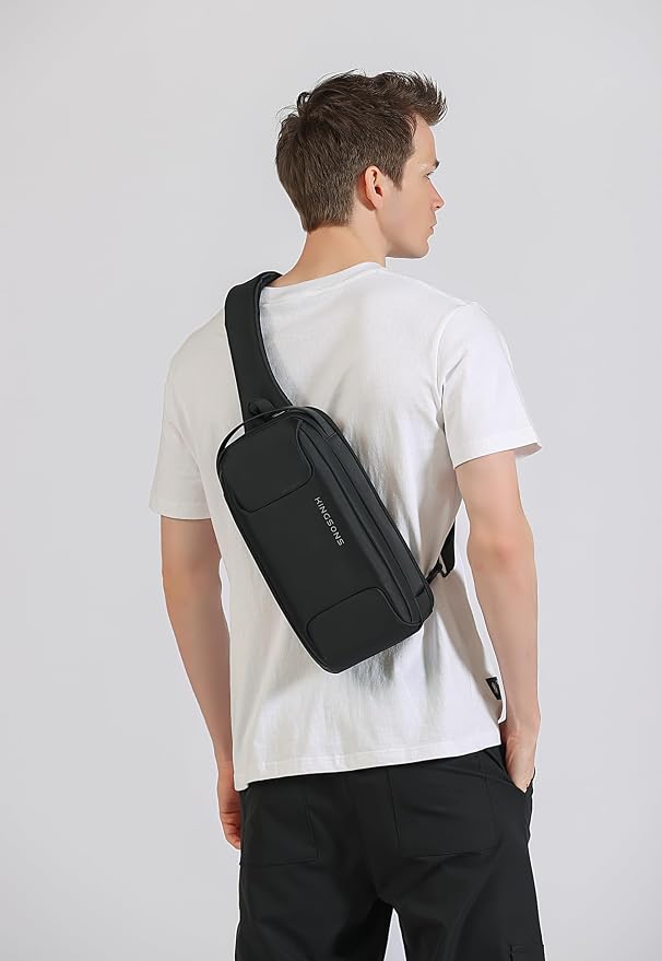 Kingsons Sling Crossbody Bag Anti-theft Chest Shoulder Backpack for Men Waterproof Minimalist Casual Daypack for Travel Gym - Image 6