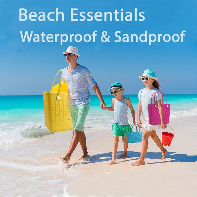 GBB Rubber Large Beach Tote Bag Portable Travel Bag Waterproof Travel Handbags for Beach all Purpose Storage Bags - Image 6
