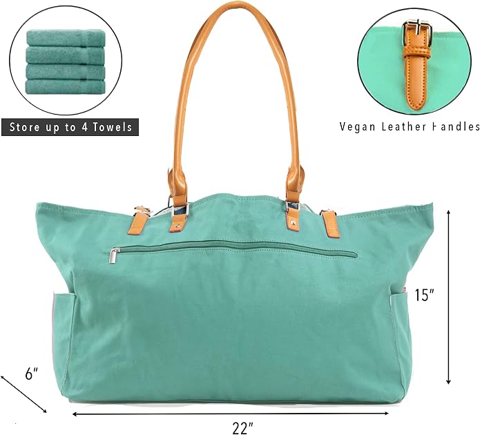 Keho Waterproof Beach Bag with Pockets For Women (Sandproof) - Image 4