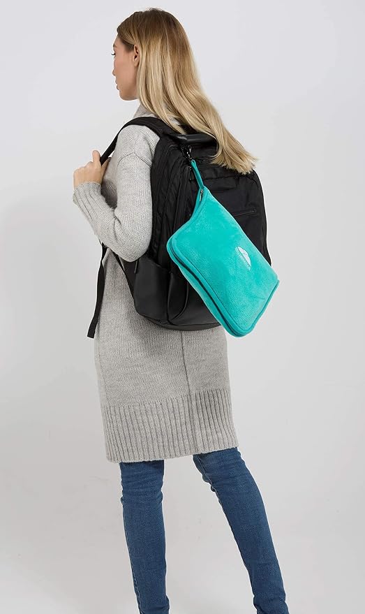 BlueHills Premium Soft Travel Blanket Pillow Warm Comfort Throw, Teal Green | 2 in 1 Travel Blanket Pillow, Soft Bag Pillowcase, Hand Luggage Belt & Backpack Clip, Flight Essentials, Gift for Traveler - Image 7