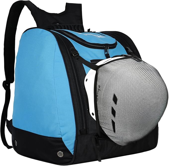 50L Boot Bag,Ski Boots(Size 14) and Snowboard Boots Bag,Waterproof Snowboarding Travel Luggage,Hidden mesh pockets for helmet,Excellent for Store all ski gears - Image 4