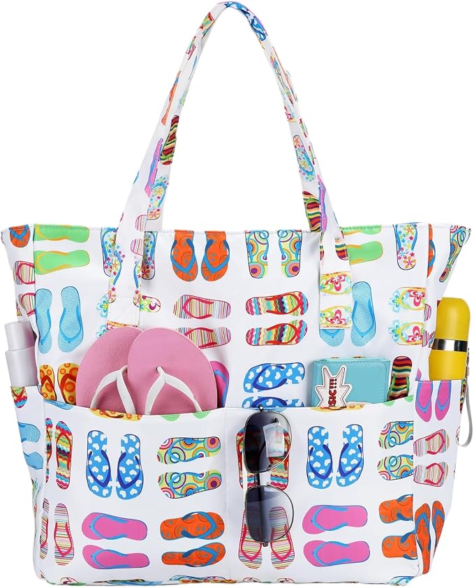 Bluboon Waterproof Beach Tote Pool Bags for Women Ladies Extra Large Carry On Bag With Wet Compartment for Weekender Travel by BLUBOON