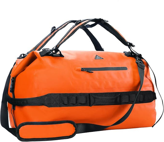 Haimont IPX7 Waterproof Roll-Top Dry Duffel Backpack | 60L/90L Sizes, 500D Tarpaulin, Welded Seams, Mesh Pockets, Boating & Kayaking by Haimont