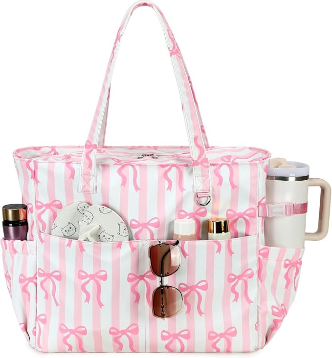 Bluboon Waterproof Beach Tote Pool Bags for Women Ladies Extra Large Carry On Bag With Wet Compartment for Weekender Travel - Image 9