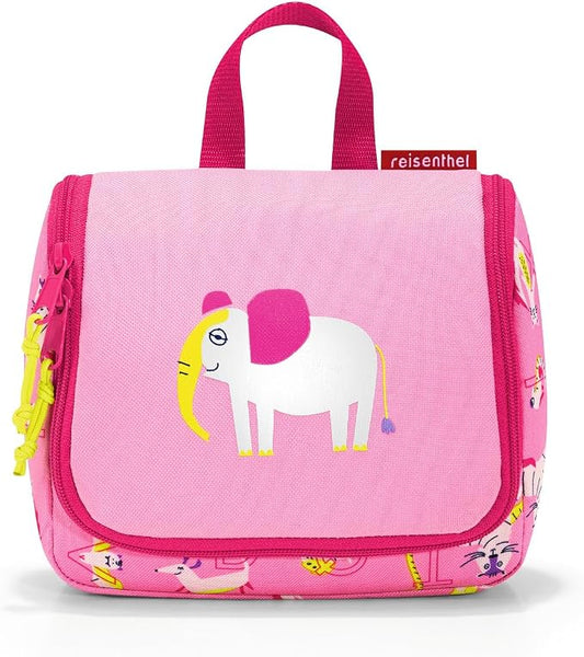 reisenthel Toiletbag S Kids, Small Hanging Travel Toiletry Organizer, ABC Friends Pink by reisenthel%C2%AE