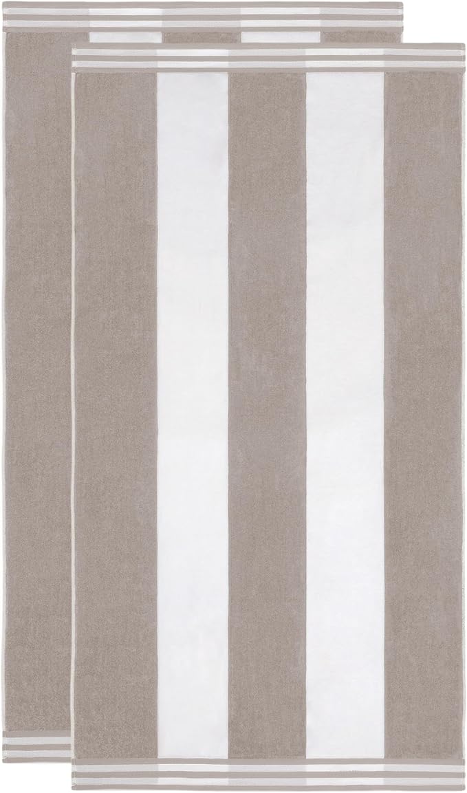 Superior Oversized Beach Towel, Light Grey (Set of 2) - Image 2