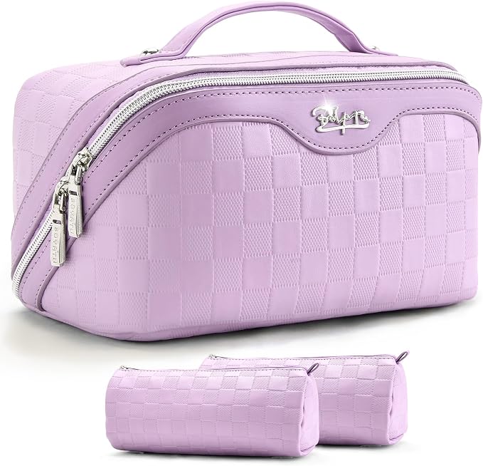 BOYATU Travel Makeup Bag for Women: Large Capacity Cosmetic Bags Organizer, Waterproof Toiletry Make up Case Gift for Her Girlfriend Best Friend Mom on Birthday Christmas Mother's Day by BOYATU