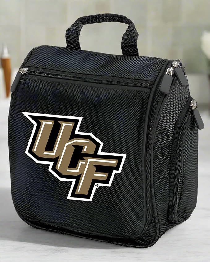 Broad Bay University of Central Florida Toiletry Bag Or Hanging UCF Travel Organizer Shaving Kit (Multi Color - Black) - Image 3