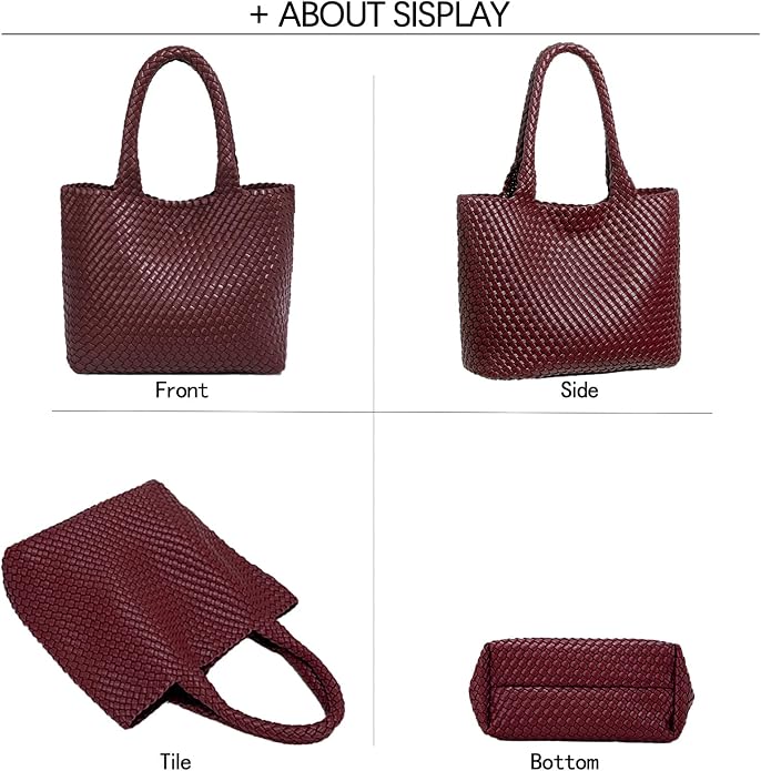 JINMANXUE Fashion Woven Bag Shopper Bag Travel Handbags and Purses Women Tote Bag Large Capacity Shoulder Bags - Image 7