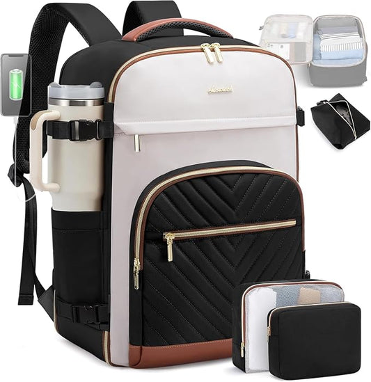 LOVEVOOK Travel Backpack for Women,35L Carry On Backpack for Airplanes,15.6 Inch Laptop Personal Item Travel Bag,TSA Approved Carry On Luggage,Waterproof Weekender Business Hiking Bag by LOVEVOOK