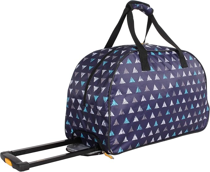 lucas Designer Carry On Luggage Collection - Lightweight Pattern 22 Inch Duffel Bag- Weekender Overnight (Triangle, 22in) - Image 5
