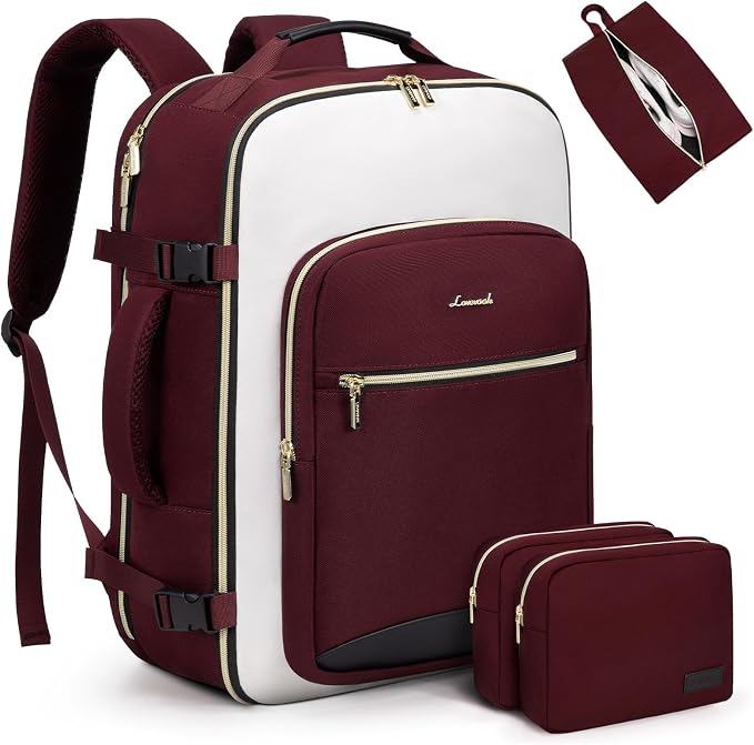 LOVEVOOK 40L Large Travel Backpack for Women Men, 17 Inch Carry on Backpack for Traveling on Airplane, Personal Item Travel Bag Airline Approved, Business Causal Weekender Backpacks by LOVEVOOK