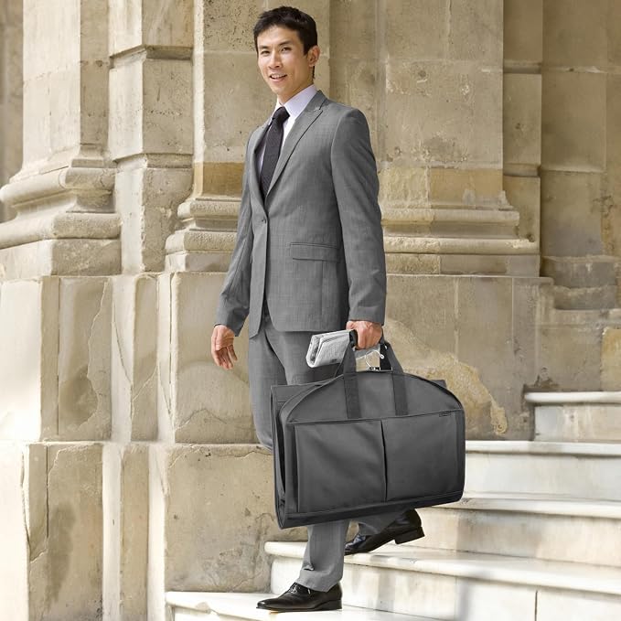 Wally Bags 48” Deluxe Tri-Fold CarryOn Travel Garment Bag with three pockets - Image 6