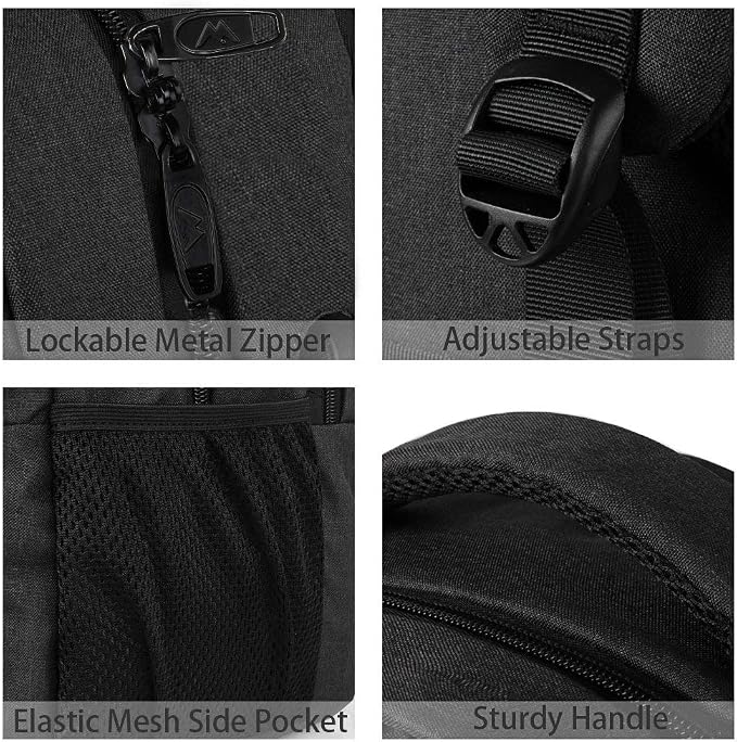 MATEIN Extra Large Backpack, 17 Inch TSA Friendly Travel Laptop Backpack | Business Work & College Bookbags, 20+ Pockets, Anti-Theft Hidden Pocket, Computer Bag, Gifts for Men & Women, Black - Image 8