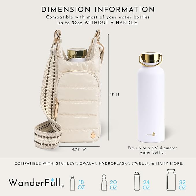 WanderFull Original HydroBag Crossbody Water Bottle Holder with Phone Pocket, Fits Water Bottles up to 32 oz - Image 6