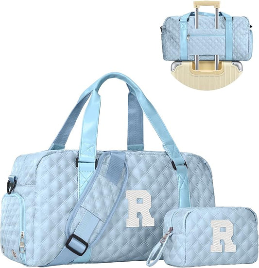Elilier Personalized Duffle Bag Women Girls Gift: Letter Carry on bags, Dance Cheer bag Sports for Girl, Kid Gymnastics Bags, Birthday Gifts for Women Girls Kids Teens Mom Teacher by Elilier
