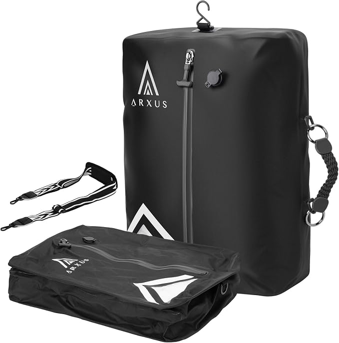 Arxus Vacuum Bags for Travel Airless, Compression Seal Packing Cubes with Adjustable Shoulder Strap, IP67 Reusable Portable Moving Supplies Kit for Clothing Storage, Luggage, Backpack, Suitcase by Arxus