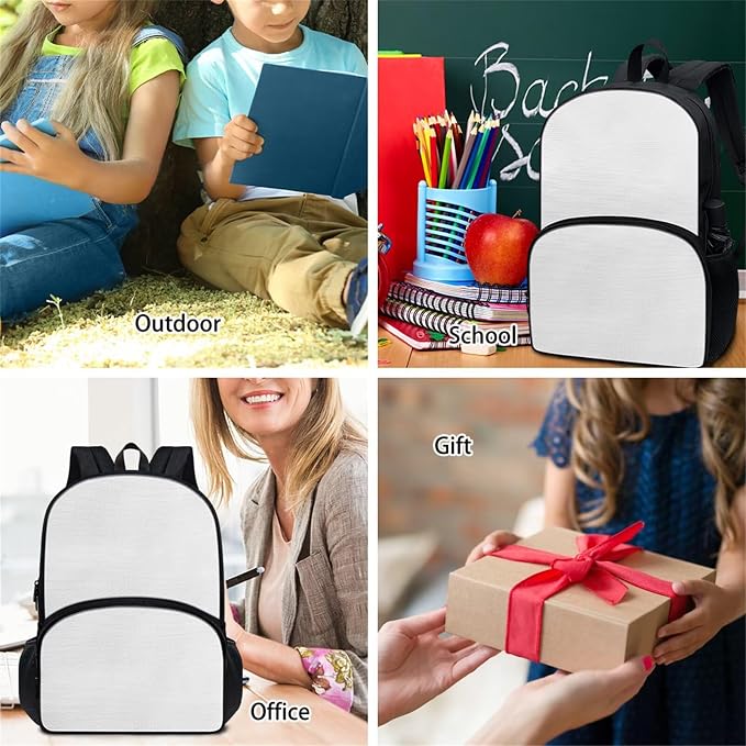 School Backpack for Girls Boys Full Set of 4 Floral Drink Horse Print Casual Schoolbags with Insulated Thermal Lunch Box Cooler Water Bottle Carrier Portable Pencil Case - Image 4