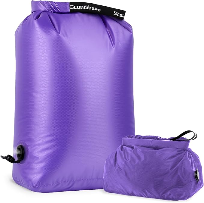Travel Laundry Bag, Pump-free Vacuum Compression Dirty Clothes Bag, Medium Reusable Waterproof & Washable Laundry Bag, Wet and Dry Bag, Ideal for Suitcases, Laundromats (1 Pack) Purple by EPEDAL24