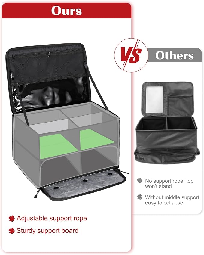 Golf Trunk Organizer, Waterproof Car Golf Locker with Separate Ventilated Compartment for 2 Pair Shoes, Golf Storage for Balls, Tees, Cap, Clothes, Gloves, Accessories, Gifts for Men, Women - Image 7