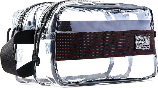 Rough Enough Clear Travel Toiletry Bag for Men Women Traveling Toiletries Essentials Shaving Hygiene Dopp Kit by REROUGHENOUGH