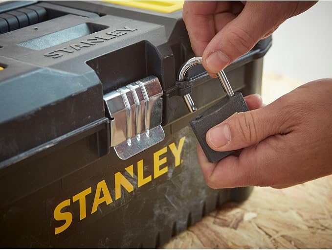 STANLEY Essential Tool Box (16in), Durable Storage Solution with Removable Tote Tray and Organisers, for Parts and Tools Storage, STST1-75518 - Image 16