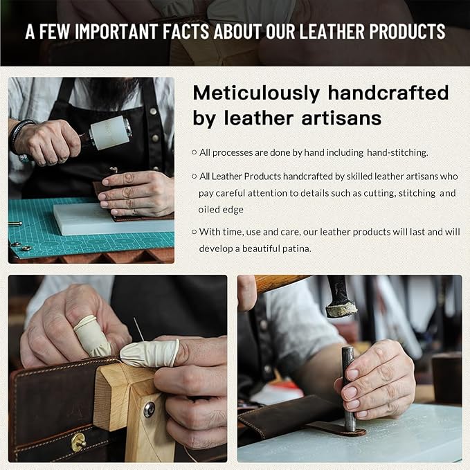 CONTACTS Full Grain Leather Empty Manicure Kit Case for Men Travel Nail Clipper Pouch Small Personal Care Tools Pouch By Handmade (Case Only) - Image 5