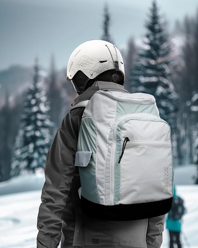 OutdoorMaster Ski Boot Bag, Ski and Snowboard Boots Travel Backpack with separate compartments for Helmet, Ski Shoes, Goggles, Gloves, and Accessories, Splash proof Exterior & Bottom - Image 6