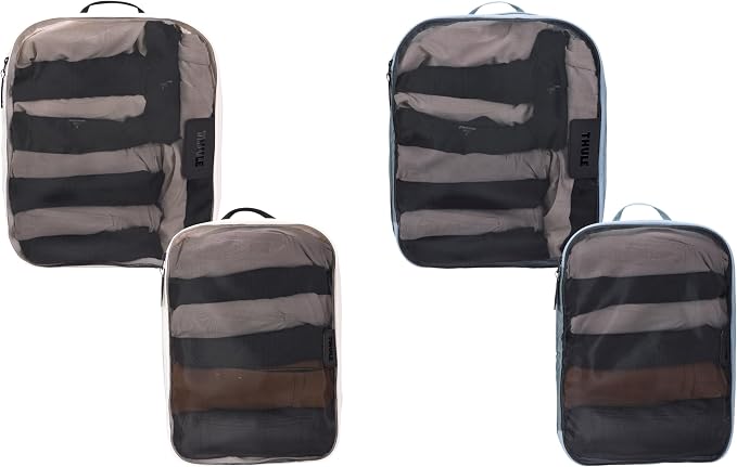 Thule Packing Cube Family Set, Includes 2 Large and 2 Medium Cubes, Transparent Fabric, YKK Zippers - Image 9