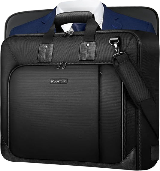 Noozion Garment Bag for Travel, Large Carry On Suit Bag for Business Up to 3 Suits, Wrinkle Free Garment Bag for Hanging Clothes with Shoulder Strap, Laptop Compartment, and Wet-Dry Pocket by Noozion