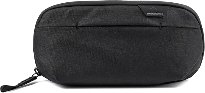 Peak Design Small Wash Pouch, Black, Weatherproof Travel Toiletry Bag, Upright or Hanging Toiletry Kit with Pockets, Magnetic Toothbrush Pocket, Wide UltraZip Opening, Toiletry Bag for Men and Women by PeakDesign