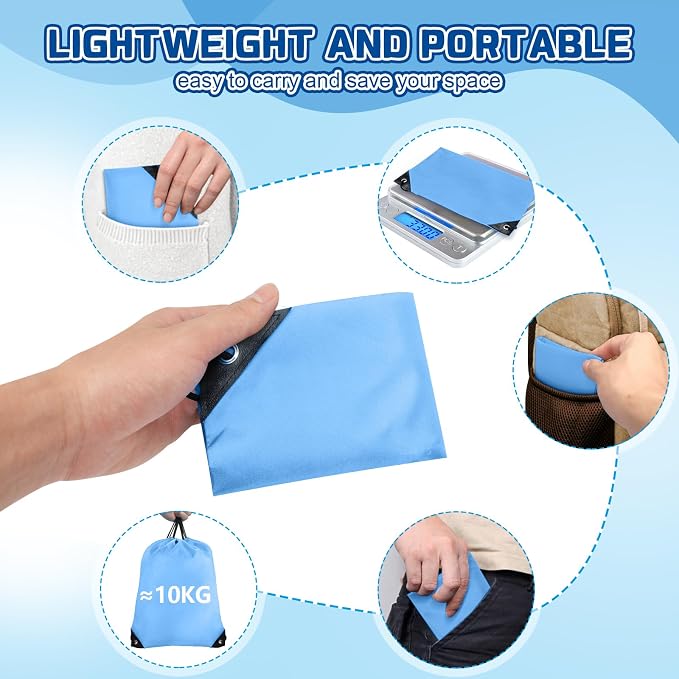 Grneric Blue Drawstring Backpack Bulk 28 PCS Drawstring Bags String Backpack Cinch Bag Sackpack for Men Women Gym (Sky Blue) - Image 5