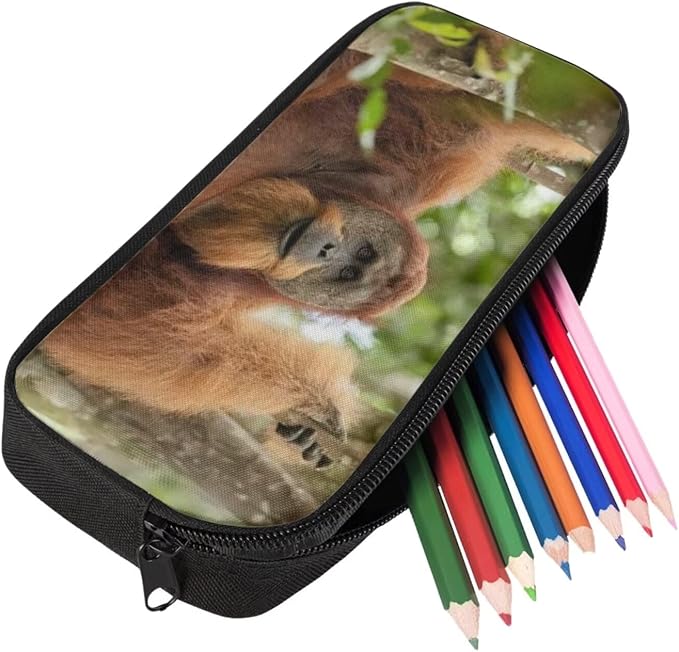 Girls Boys School Backpack with Lunch Box Pencil Case Comfy Padded Lightweight Animal Orangutan Backpack Set Kids Cute Bookbag Insulated Lunch Bag Student Large Capacity Daypack 17 Inch - Image 5