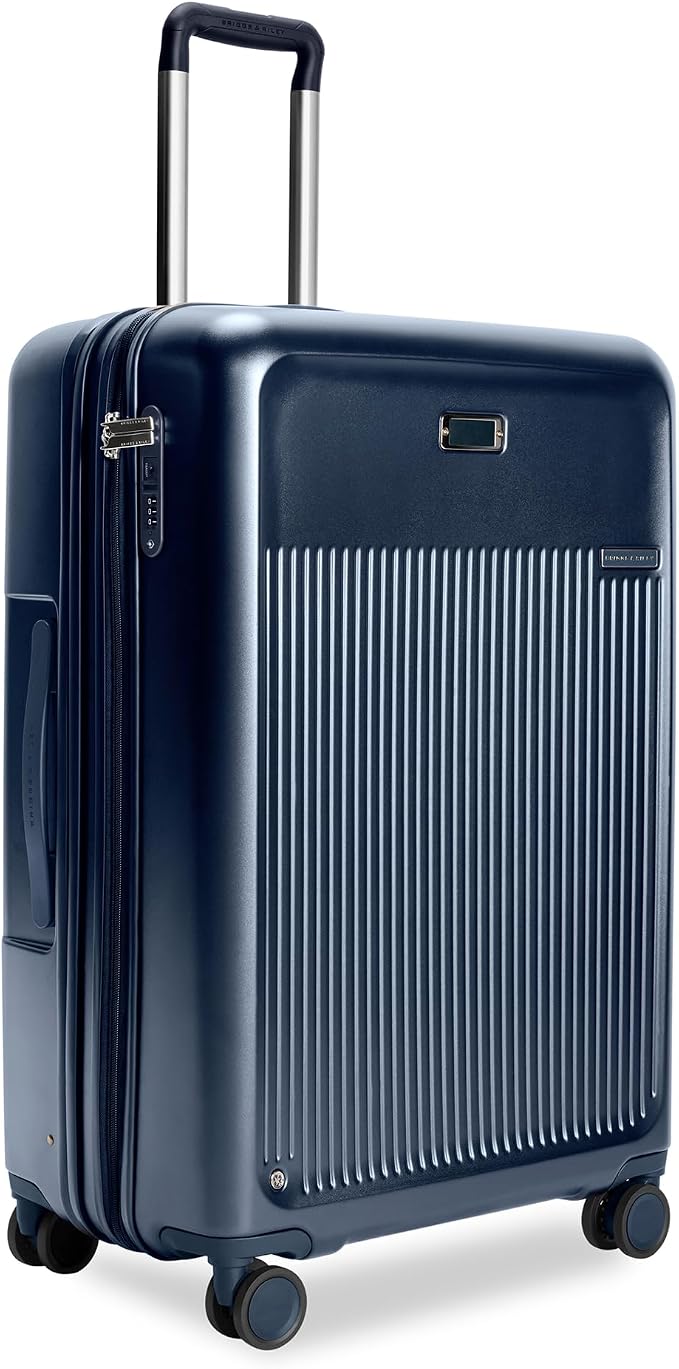 Briggs & Riley 30" Large Expandable Spinner - Checked Luggage for Travel, Suitcases with Wheels, Hardside Rolling Bag for Men & Women, Self-Repairing Zipper - Sympatico Collection, Navy by Unknown