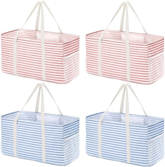 Lifewit Extra Large Tote Bag, Reusable Grocery Bags with Metal Wire Frame and Handles by Lifewit