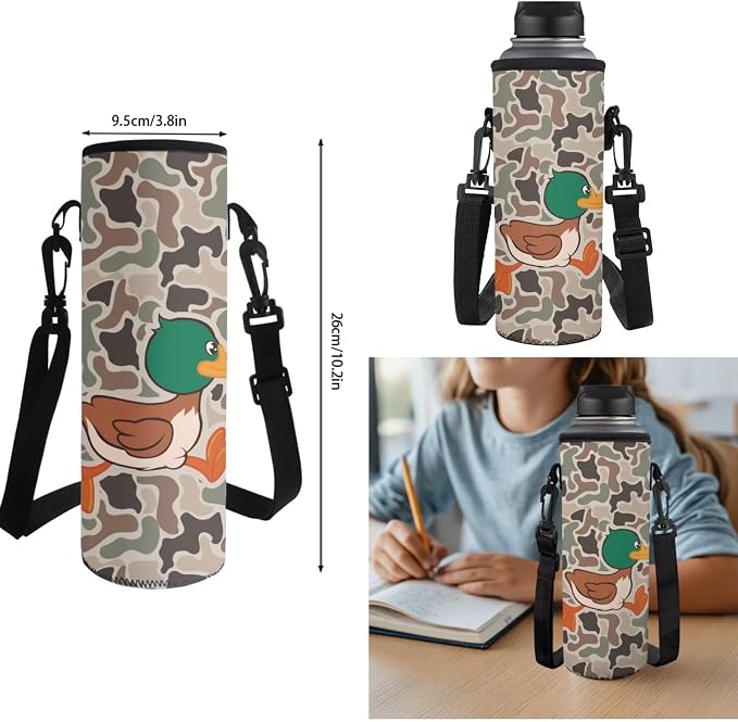 Camo Duck 4 Piece Kids School Backpack Set, with Lunch Pouch | Water Bottle Holder, Lightweight Durable 600D Material, Multi Compartments, for Middle High School Students - Image 7
