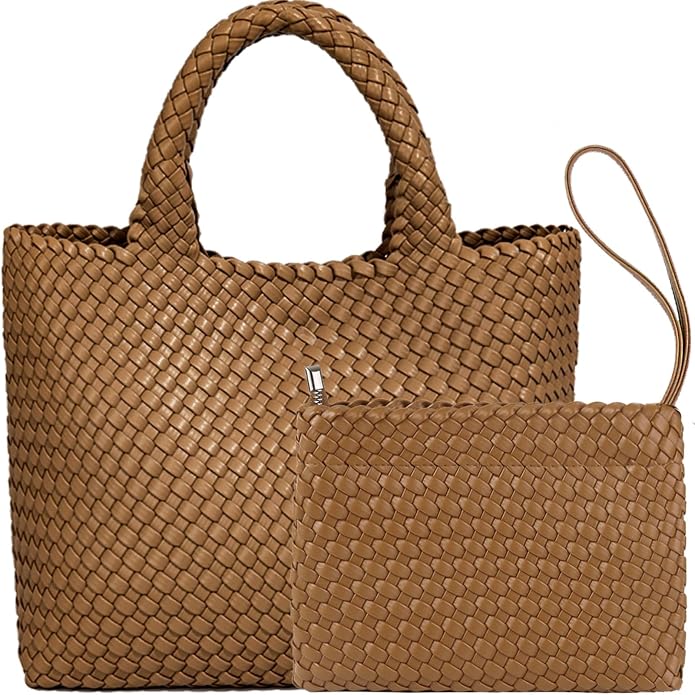JINMANXUE Fashion Woven Bag Shopper Bag Travel Handbags and Purses Women Tote Bag Large Capacity Shoulder Bags by JINMANXUE