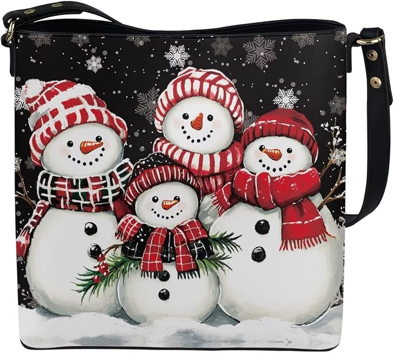 HUGS IDEA Boho Bags for Women Leather Handbag Shoulder Bucket Crossbody Purse - Image 3