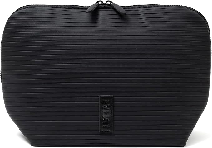 THE VERTI-Vertical Waterproof Makeup & Toiletry Bag | 23-Pocket Organizer with Upright, Fold-Down Design for Skincare, Toiletries & Essentials (Onyx, Medium) - Image 5