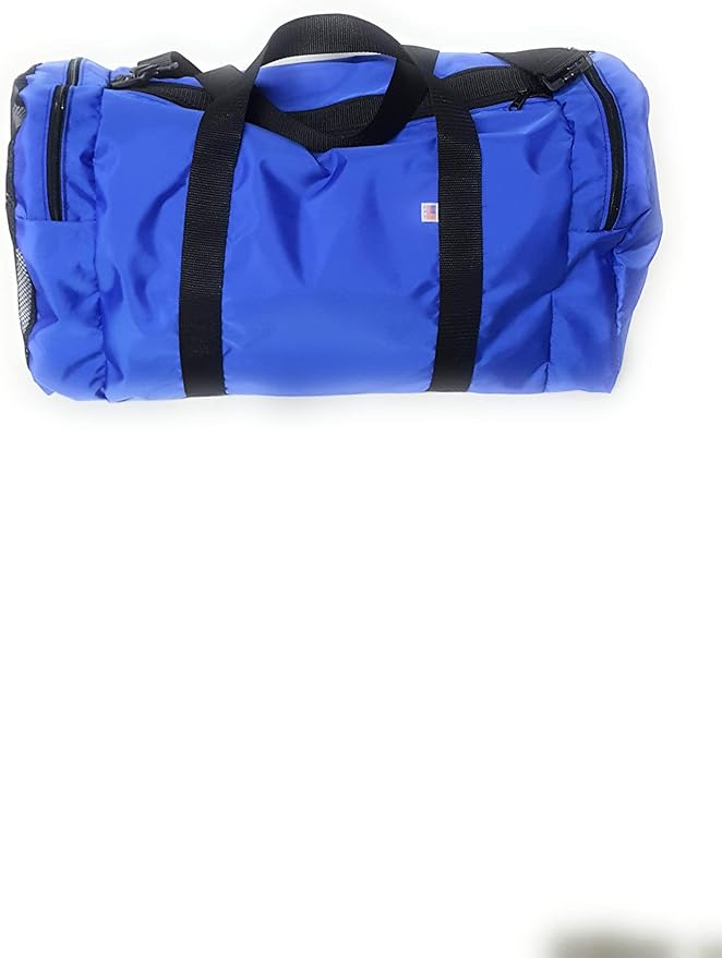 Duffle Bag Wet and Dry with One End Compartment Mesh, Front Pocket, Made In USA (Blue) - Image 3