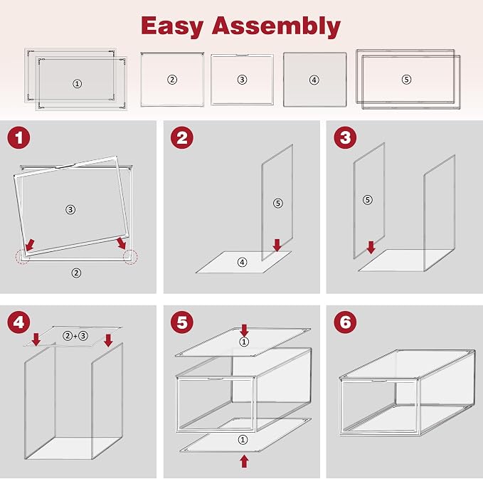 1 Pack Clear Shoe Storage Boxes Stackable, Large Sneaker Organizer with Acrylic Magnetic Door, Plastic Drop Front Shoe Containers for Men up to Size 12.5, Transparent Shoe Organizer for Closet - Image 9