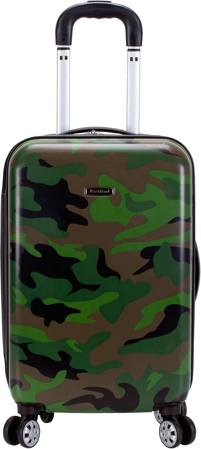 Rockland Safari Hardside 3 Piece Spinner Wheel Luggage, (20"/24"/28"), Camo - Image 2