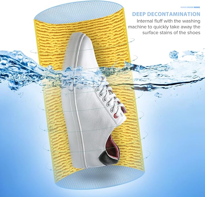 Teletrogy Shoes Laundry Bag Keep Shoes Clean, Shoe Wash Bag for Washing Machine, Durable Zipper Laundry Washing Bag, Sneaker Tennis Cleaner Kit Adjustable Shoe Trees - Home Dorm Travel Essentials - Image 7