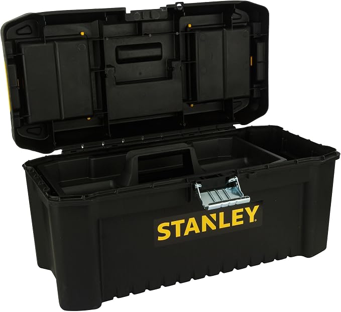 STANLEY Essential Tool Box (16in), Durable Storage Solution with Removable Tote Tray and Organisers, for Parts and Tools Storage, STST1-75518 - Image 30