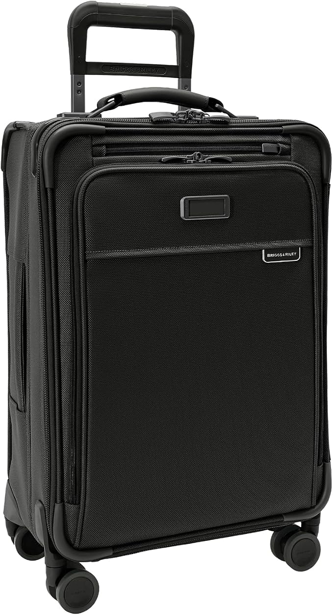 Briggs & Riley Essential 22" Carry On Expandable Spinner - Luggage for Travel, Suitcases with Wheels, Softside Rolling Bag for Men & Women, Self-Repairing Zipper - Baseline Collection, Black by Unknown