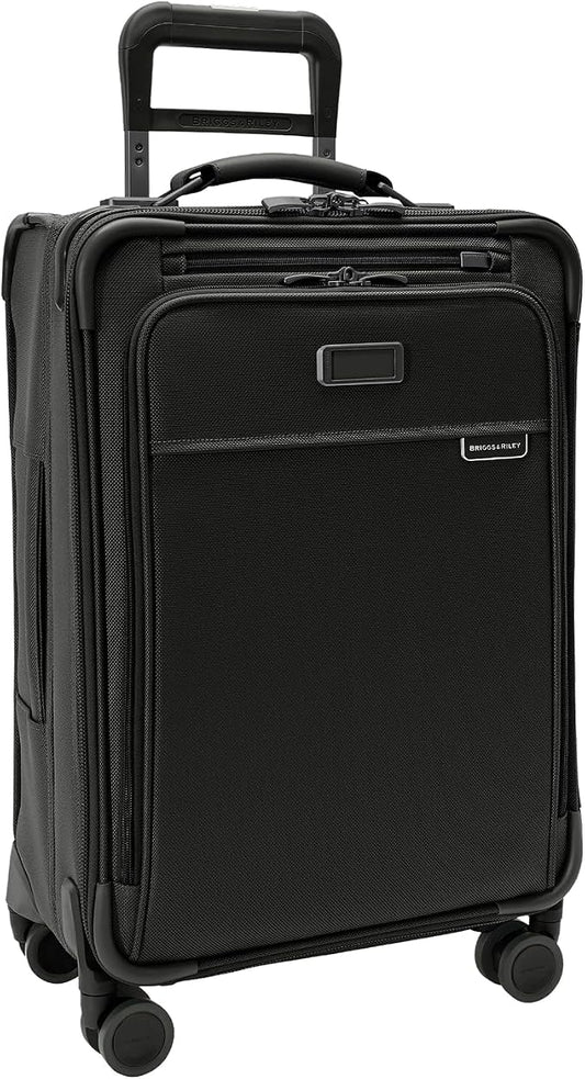 Briggs & Riley Essential 22" Carry On Expandable Spinner - Luggage for Travel, Suitcases with Wheels, Softside Rolling Bag for Men & Women, Self-Repairing Zipper - Baseline Collection, Black by Unknown